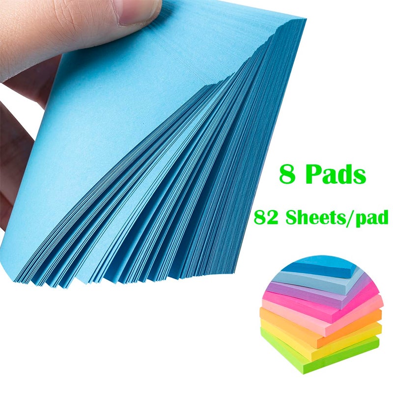 Vanpad Sticky Notes 3x3 Inches,Bright Colors Self-Stick Pads, Easy to Stick for Home, Office, Notebook, 82 Sheets/pad - Image 3