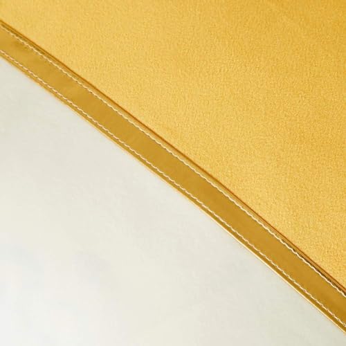 AEROHAVEN™ Set of 2 Premium Velvet with Gold Stripe Decorative Throw Pillow/Cushion Covers with Invisible Zipper - (20 x 20 Inch, Yellow) - Image 5