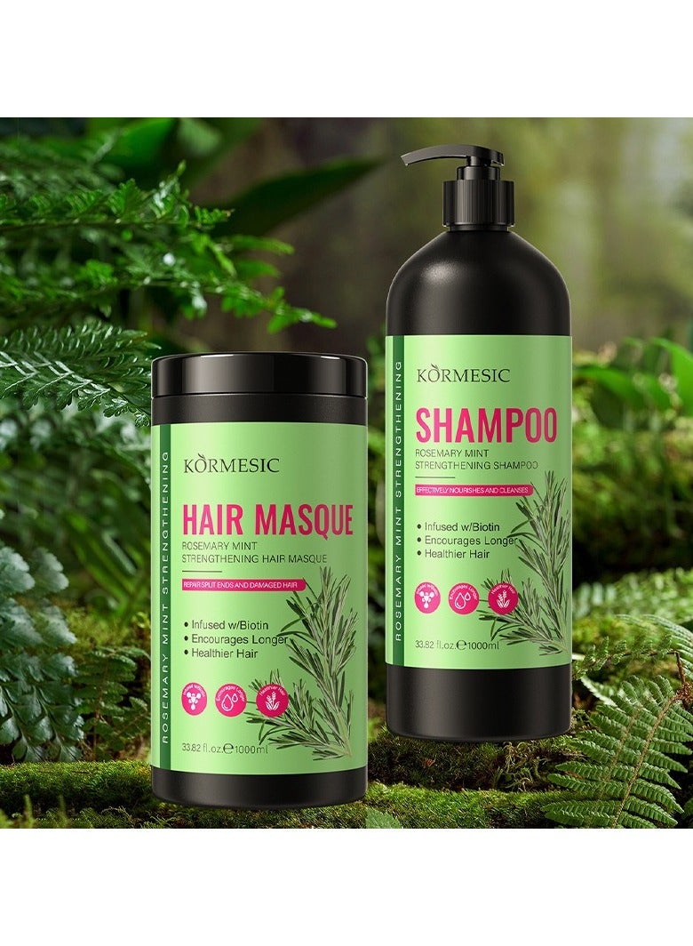 Kormesic Rosemary Mint Shampoo 1000ml - Refreshing & Cleansing - Image 5