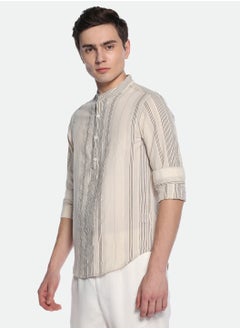 Dennis Lingo Khaki Casual Shirt for Men, 100% Cotton, Slim Fit  - Image 3