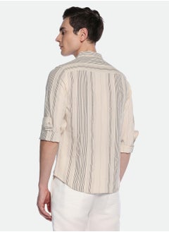 Dennis Lingo Khaki Casual Shirt for Men, 100% Cotton, Slim Fit  - Image 5