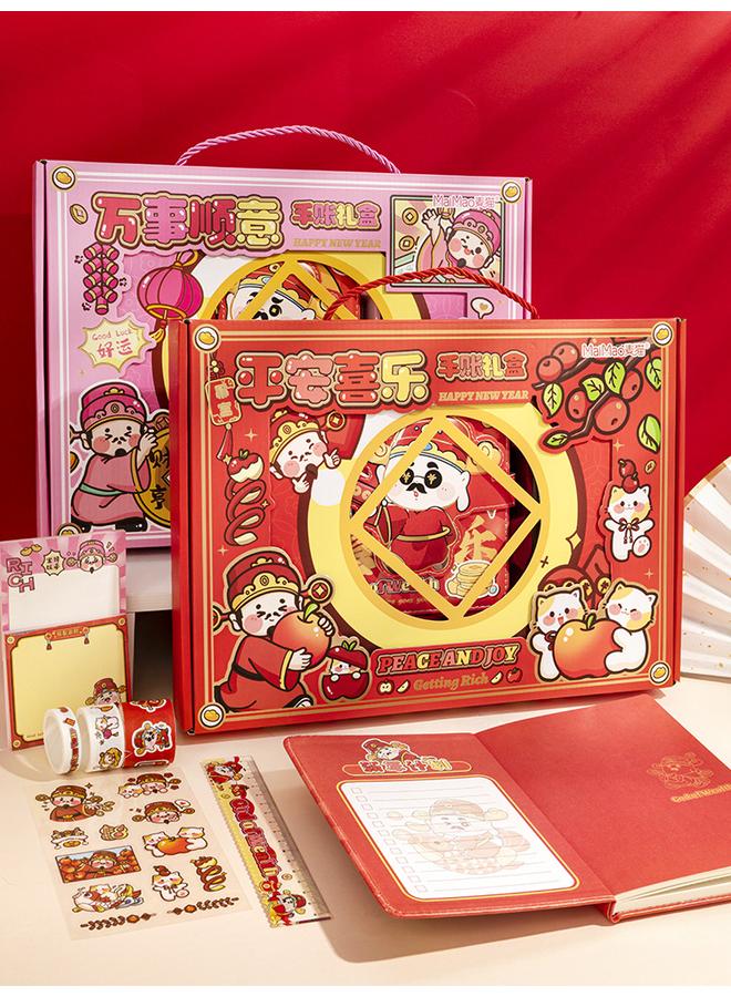 Bluejw New Year's Gift Notebook Hand Account Gift Box High Color Value Children's Stationery Suit New Year's Hand Account Book Creative Small - Image 3