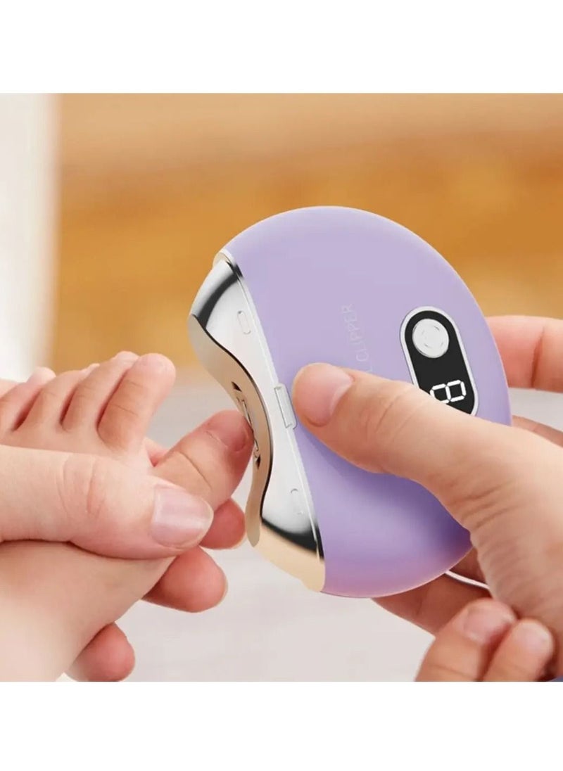 Yuwell Automatic Electric Nail Clippers Professional Nail Trimmer For Adults Seniors Infant Baby Kids Men Women Purple  - Image 4