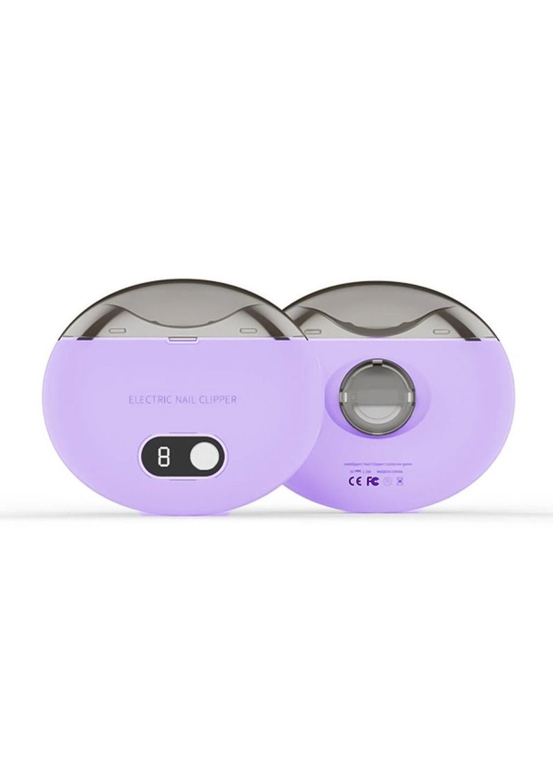 Yuwell Automatic Electric Nail Clippers Professional Nail Trimmer For Adults Seniors Infant Baby Kids Men Women Purple  - Image 1