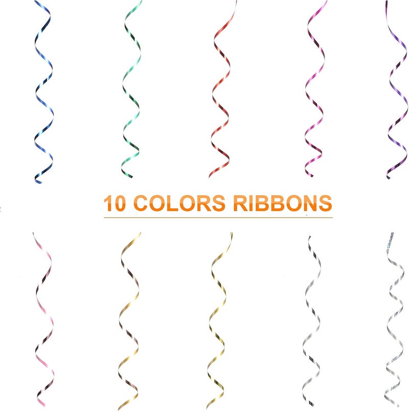 كلاراكو لفافة سيلوفان من كلاركو، مقاس 31.5 بوصة × 100 قدم، حقيبة سيلوفان، لفافة سيلوفان على شكل سلة مع 10 لفات، شريط تجعيد ملون، شريط بالون معدني تجعيد للزهور والسلال والحرف اليدوية (شفاف) - Image 4