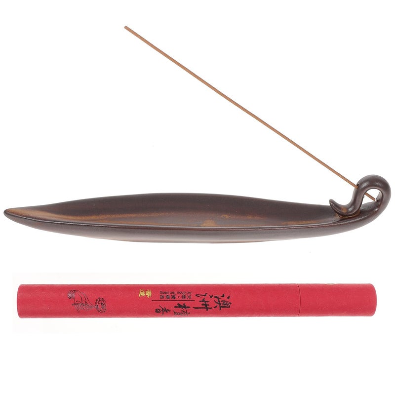Redwood Sandalwood Incense Burner Set Holder For Meditation Aromatherapy 26 4x5 2x5 1cm - Image 2