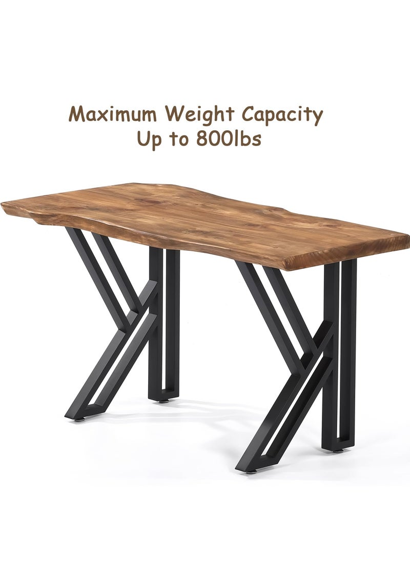 Ventuos Ventuos Metal Table Legs 28 Inch KShaped Steel Desk Legs Reinforced Heavy Duty Desk Legs Made of Square Tube Modern Coffee Table Legs Workbench Legs Industrial Furniture Dining Table Legs  - Image 3
