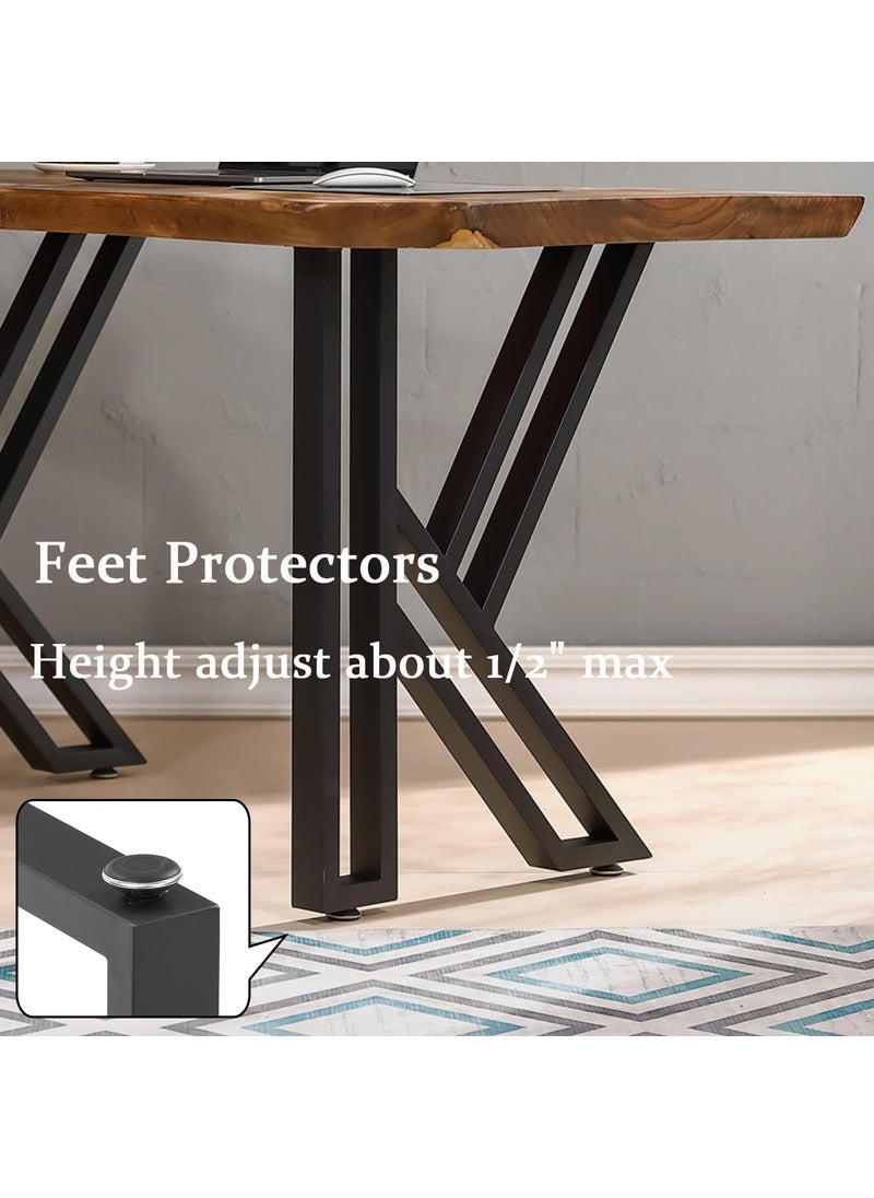 Ventuos Ventuos Metal Table Legs 28 Inch KShaped Steel Desk Legs Reinforced Heavy Duty Desk Legs Made of Square Tube Modern Coffee Table Legs Workbench Legs Industrial Furniture Dining Table Legs  - Image 4