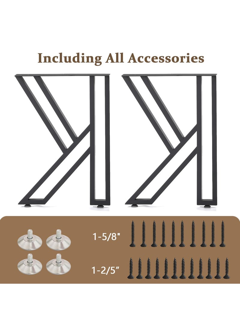 Ventuos Ventuos Metal Table Legs 28 Inch KShaped Steel Desk Legs Reinforced Heavy Duty Desk Legs Made of Square Tube Modern Coffee Table Legs Workbench Legs Industrial Furniture Dining Table Legs  - Image 5