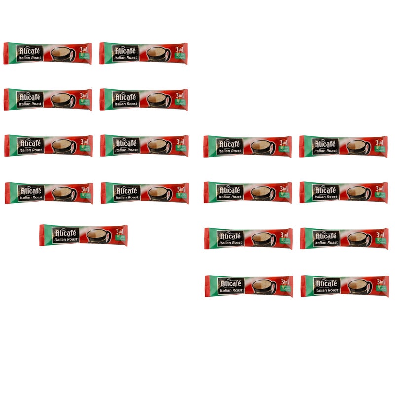 SFU E Com Alicafe Italian Roast 3 in 1 Instant Coffee | Smooth With Microground Coffee | Instant Coffee Sachets | (17 x 16.5g) - Image 1