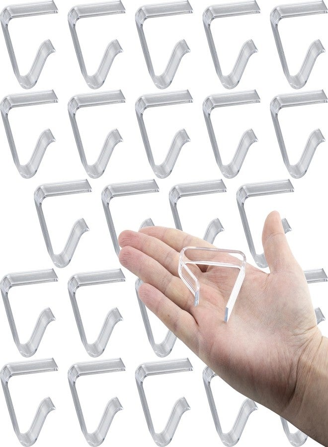IFAMIO 24 Pack Plastic Large Tablecloth Clips Clear Picnic Table Cloth Clips Transparent Table Cover Holder Clamps Ideal for Outdoor Tables Restaurants Weddings Marquees Banquets Graduation Parties - Image 1