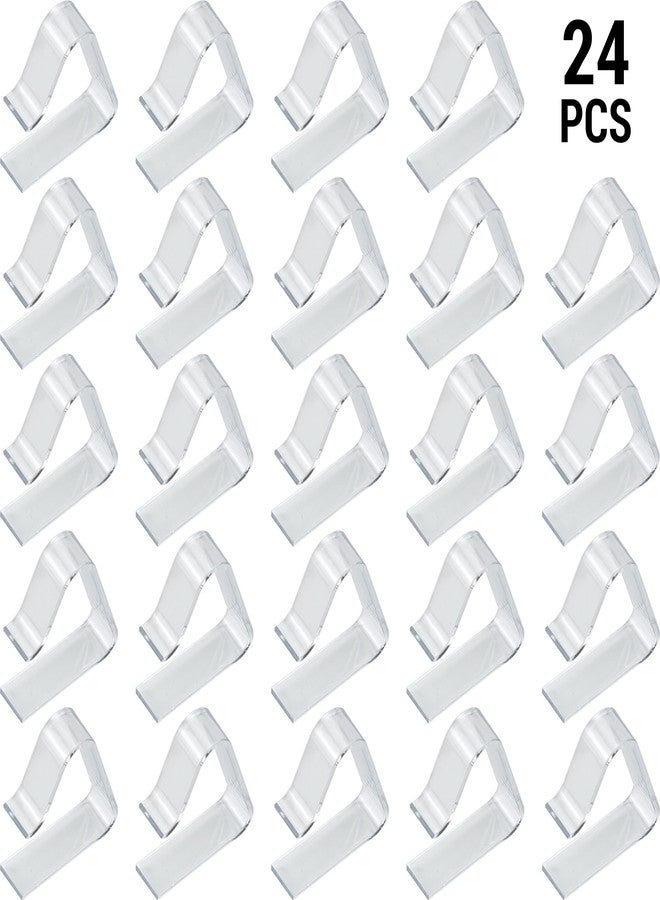 IFAMIO 24 Pack Plastic Large Tablecloth Clips Clear Picnic Table Cloth Clips Transparent Table Cover Holder Clamps Ideal for Outdoor Tables Restaurants Weddings Marquees Banquets Graduation Parties - Image 2