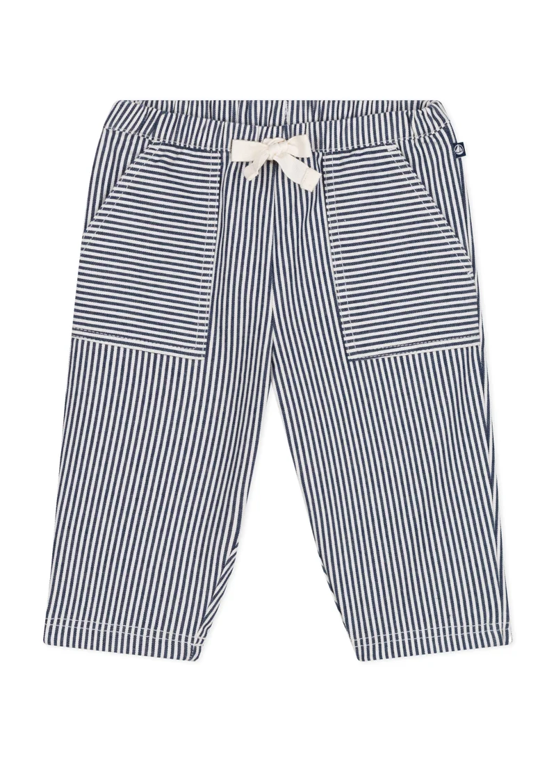 Petit Bateau Babies' cotton canvas trousers