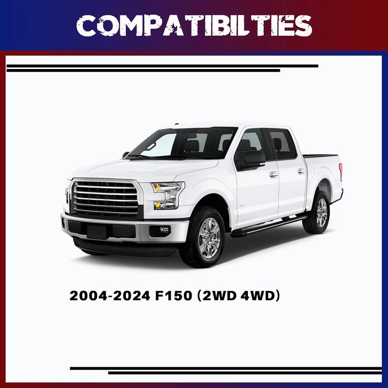 FLYCLE مجموعة رفع FLYCLE لمستوى السيارة لسيارة F150 2004-2026 2WD 4WD، 2 بوصة فواصل دعامة أمامية لمجموعات المستوى متوافقة مع F150 2004-2021 2022 2023 2024 2025 2026 - Image 4