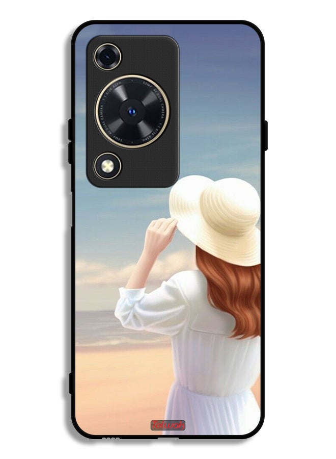 Tolwak Huawei Nova Y63 Protective Case Cover Hat Girl Standing