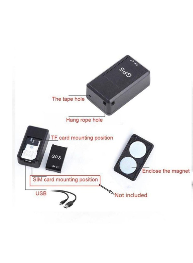 Generic GF-07 Mini GPS Miniature Tracker Locator Positioning Remote Listening Voice Control Callback Recording Anti-lost Device black - Image 4