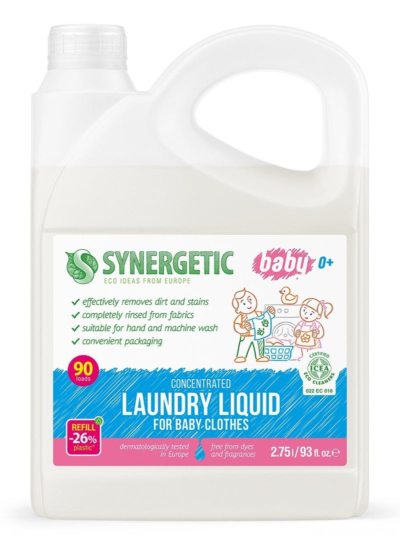 SYNERGETIC Biodegradable concentrated laundry liquid for baby clothes (2750) - Image 1
