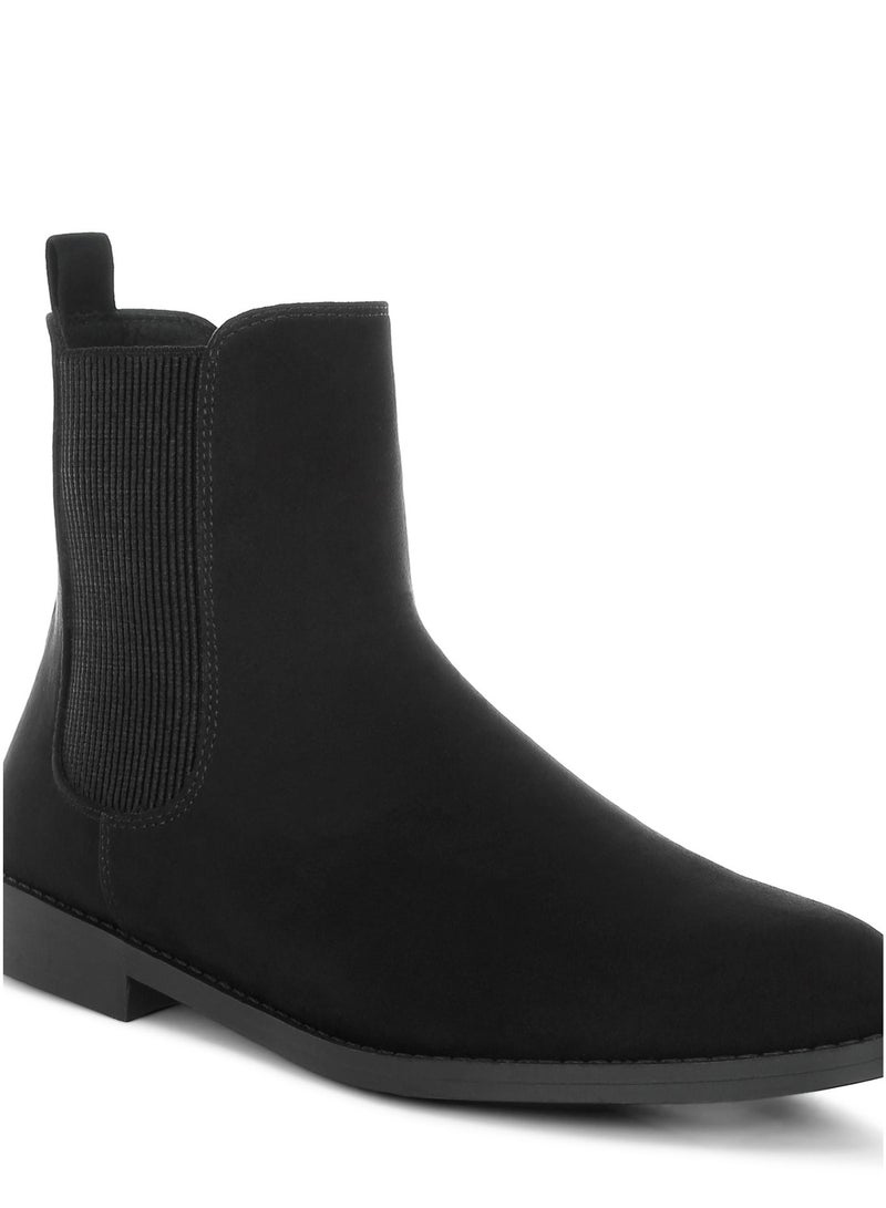 London Rag Women's Low Block Heel Chelsea Boots In Black - Image 4