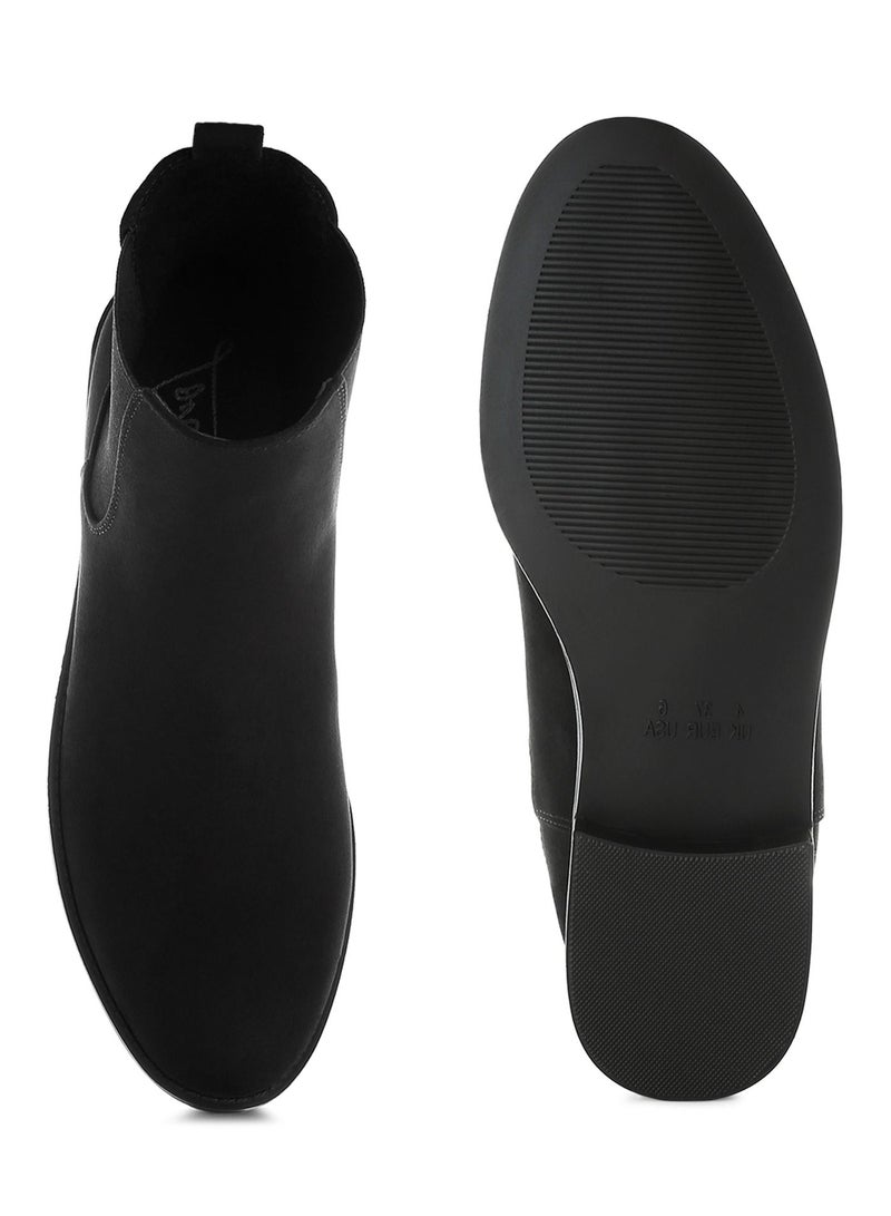 London Rag Women's Low Block Heel Chelsea Boots In Black - Image 5