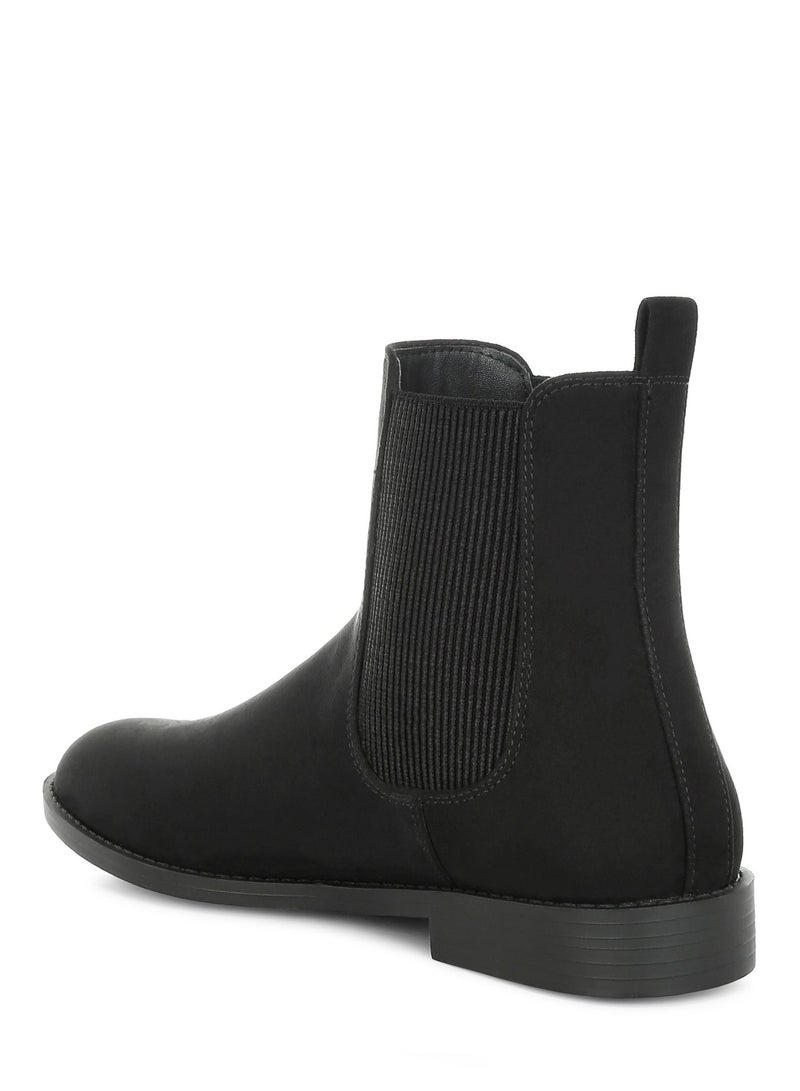 London Rag Women's Low Block Heel Chelsea Boots In Black - Image 3