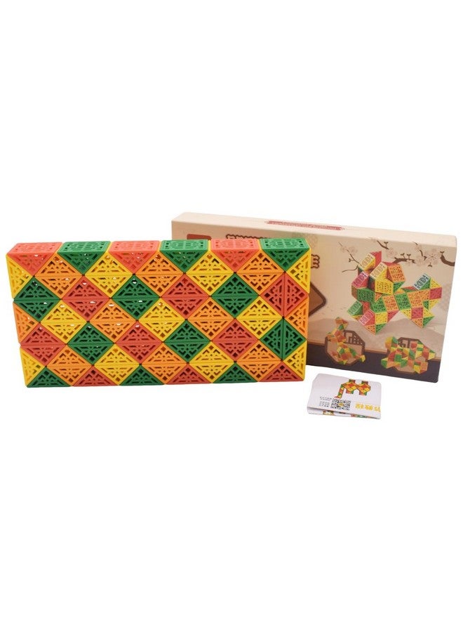Kiditos Qiyi Geometric Magic Snake Cube Twisty Puzzle Toys (72 Blocks), For Kids Age 6 Years & Up, Multicolor - Image 1