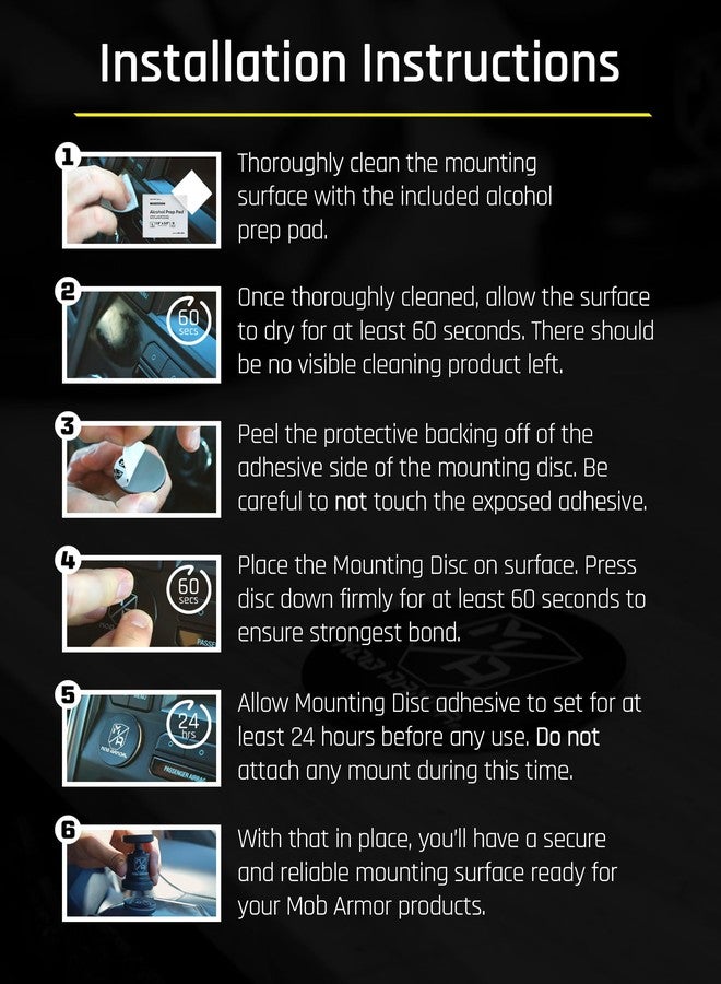 Mob Armor TabNetic Accessory Surface mounting disc, Compatible with alll Magnetic Tablet Mounts. Includes Two Large mounting disc with Adhesive. - Image 5