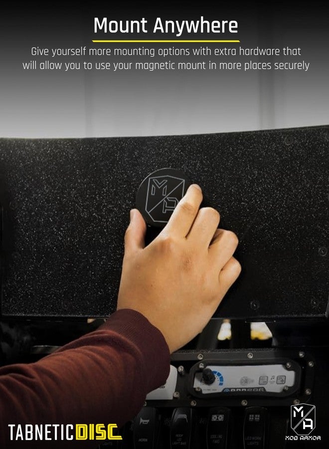 Mob Armor TabNetic Accessory Surface mounting disc, Compatible with alll Magnetic Tablet Mounts. Includes Two Large mounting disc with Adhesive. - Image 2