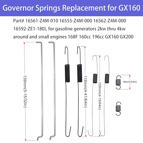 Strongthium 70PCS Governor Throttle Return Springs Linkage Kit Speed Control Springs Throttle Rod Assortment for Honda GX160 GX270 GX390 GCV160 Briggs and Stratton Small Engines Mower Generator - Image 4