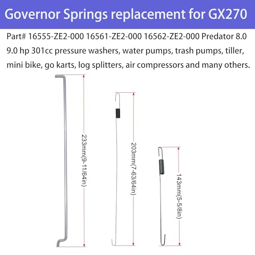 Strongthium 70PCS Governor Throttle Return Springs Linkage Kit Speed Control Springs Throttle Rod Assortment for Honda GX160 GX270 GX390 GCV160 Briggs and Stratton Small Engines Mower Generator - Image 5