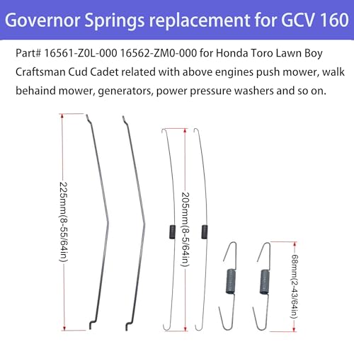 Strongthium 70PCS Governor Throttle Return Springs Linkage Kit Speed Control Springs Throttle Rod Assortment for Honda GX160 GX270 GX390 GCV160 Briggs and Stratton Small Engines Mower Generator - Image 3