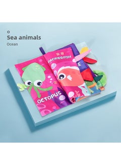 Generic Baby Cloth Book Boiled And Tear-proof Early Education Three-dimensional Cloth Book One-piece Delivery Baby Toys-Specifications:Ocean  - Image 1