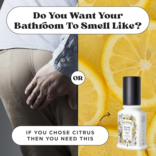 Poo-Pourri Before-You-Go Toilet Spray, Original Citrus, 2 Fl Oz, Up to 100 Uses, Bathroom Odor Deodorizer with Essential Oils for Home or Work, Travel Essentials, TSA Approved Size, Lemon Bergamot - Image 5