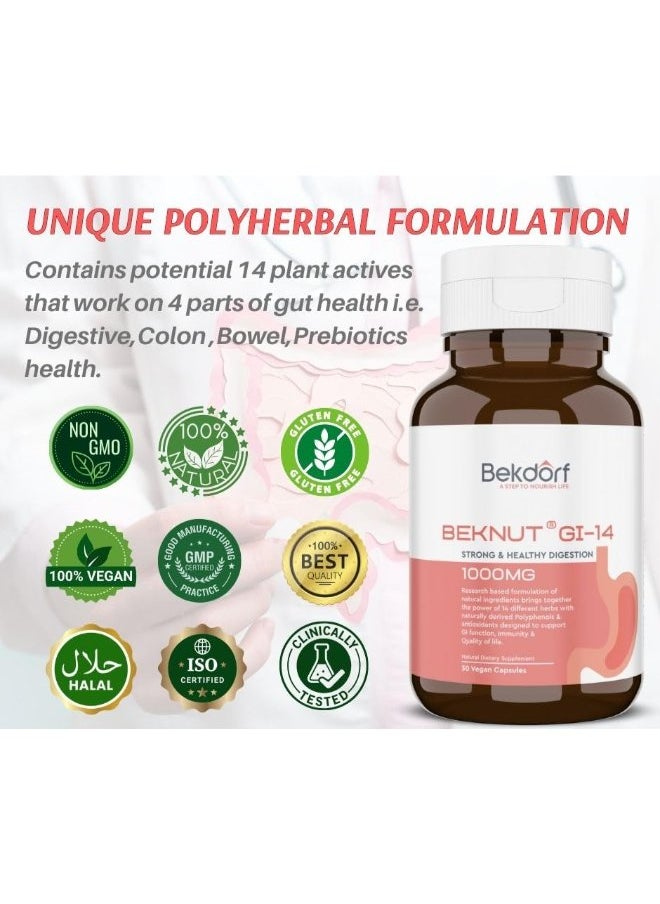 Bekdorf - GI-14-Strong & Healthy Digestion-30 Vegan Capsules - Image 1