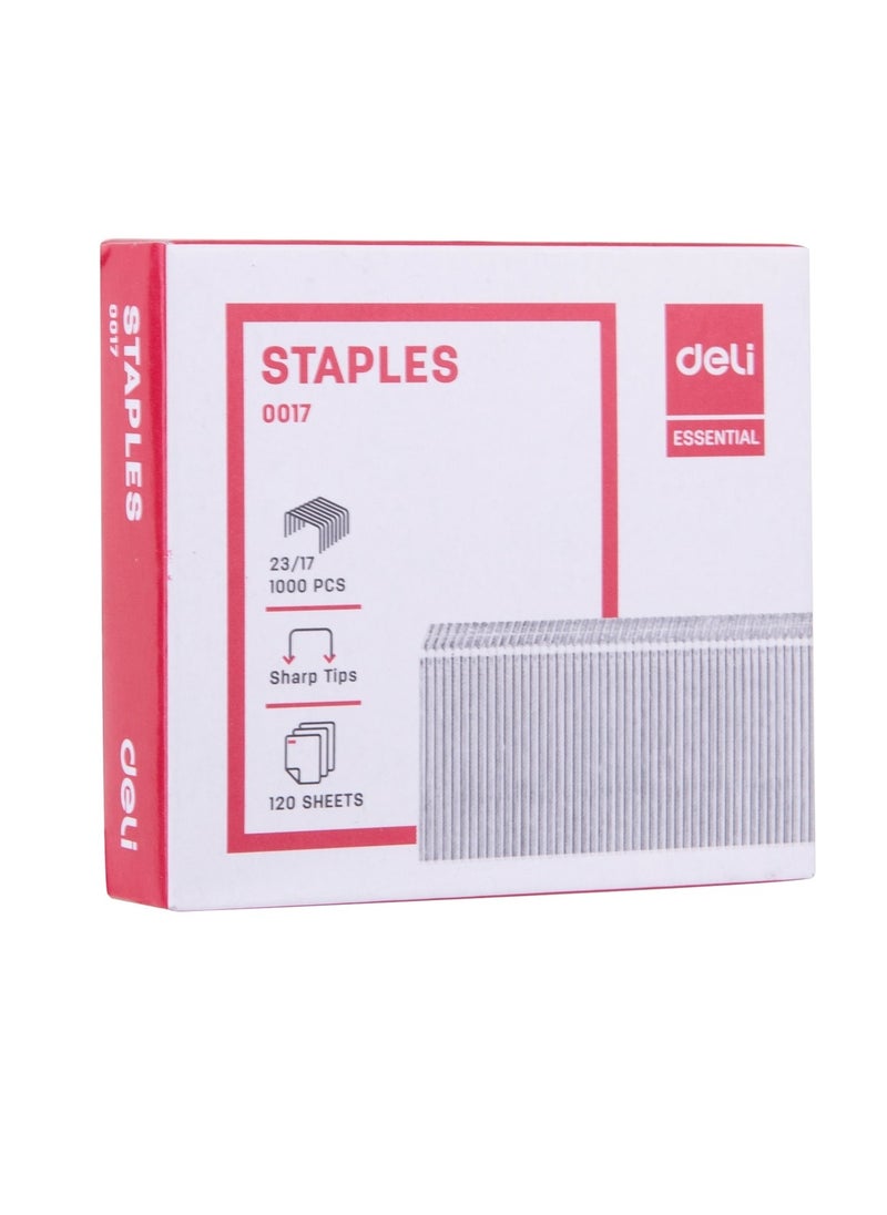 Deli Stapler Staples 23/17 - 120 Sheets 1000 Pcs 