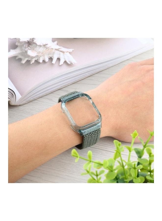 NIBEMINENT - Replacement Watch Band For Apple Series 7 41mm/6 & SE 5 4 40mm/3 2 1 38mm Dark Olive Green - Image 1
