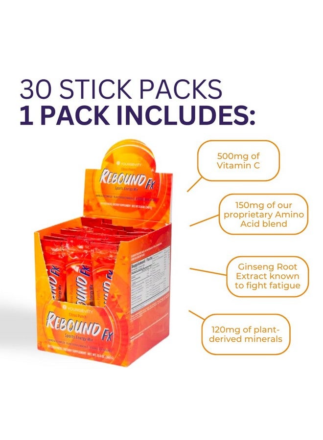 Health & Household Youngevity Rebound Fx On-The-Go Pouches Citrus Punch - 30 Ct Box - Image 3