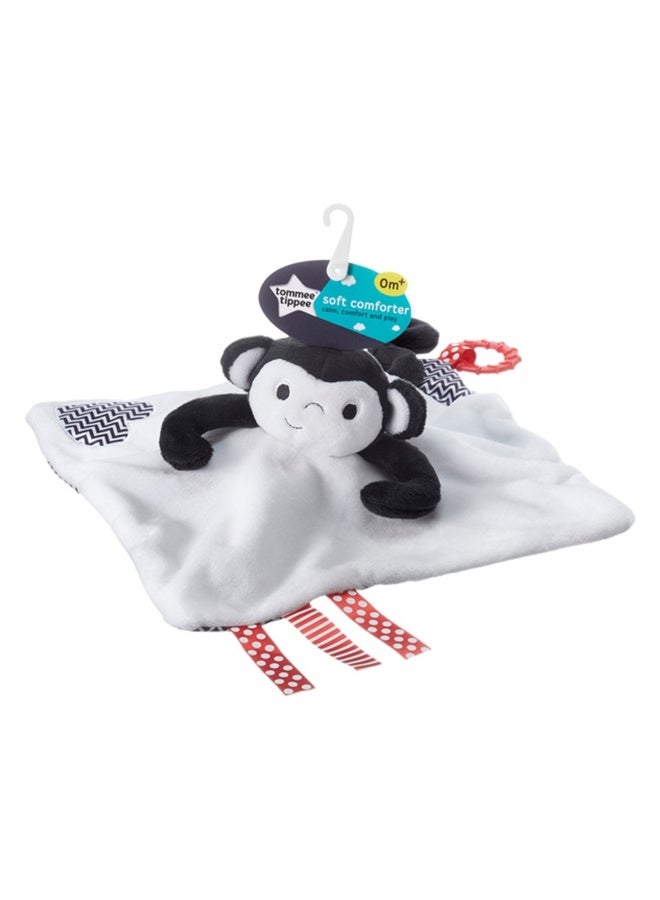 tommee tippee Soft Baby Comforter Marco Monkey For 0+ Months- White Color