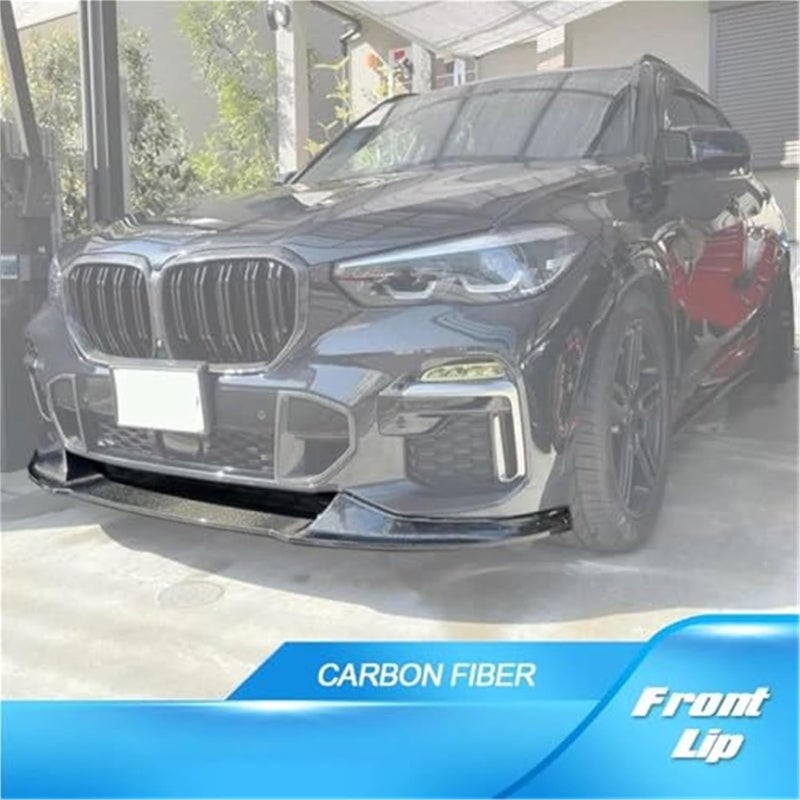 QASULER Carbon Fiber Front Bumper Lip Spoiler for BMW X5 G05 - Image 5
