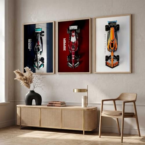 kotart Big Porsche 911 GT3RS Cars Framed Posters Gift Items for Boys Room Wall Decoration Bedroom Living Room Office Studio Decor | Car Poster Frame for Wall Décor Set Of 3 Size (13 X 17 inch) - Image 3