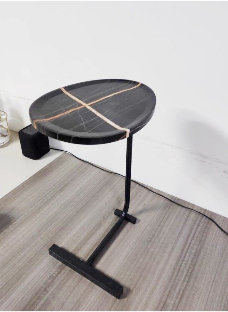 fashionhome - Modern Design Luxury Coffee Tables Oval Marble Design Living Room Home Furniture 45 x 30 x 60 cm - Image 1