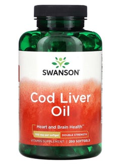 SWANSON Swanson, Cod Liver Oil, Double Strength , 700 mg , 250 Softgels 