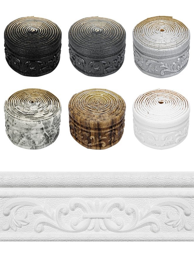 Orgthin Wallpaper Border 90" x 3.1" Peel Stick Foam Molding Trim Self Adhesive, Crown Molding Wallpaper Border Flexible, 3D Wall Edging Lines Foam Baseboard, Wall Base Moulding Trim for Home DIY Decoration - Image 1