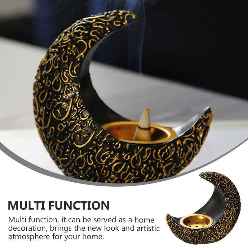 1Pc Decorative Incense Burner Household Censer Shaped Censer (Black) - Image 4