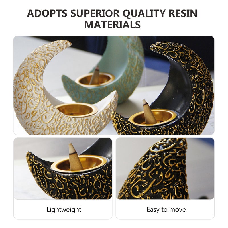 1Pc Decorative Incense Burner Household Censer Shaped Censer (Black) - Image 5