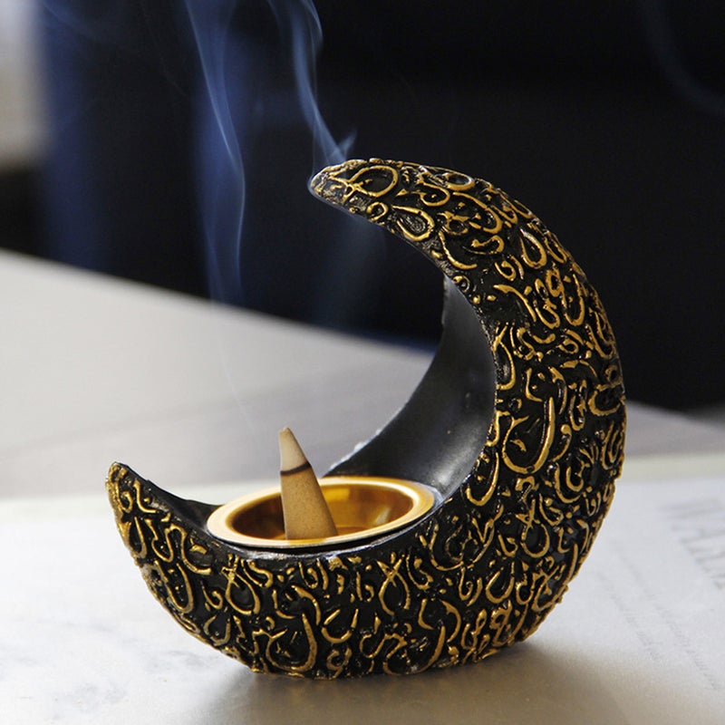 1Pc Decorative Incense Burner Household Censer Shaped Censer (Black) - Image 2