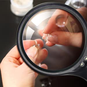Koyet 3 LED Light 3X & 45x Magnifying Glass for Ideal for Reading, Crafts, Hobby (M.Glass round-3X 45X) - Image 5