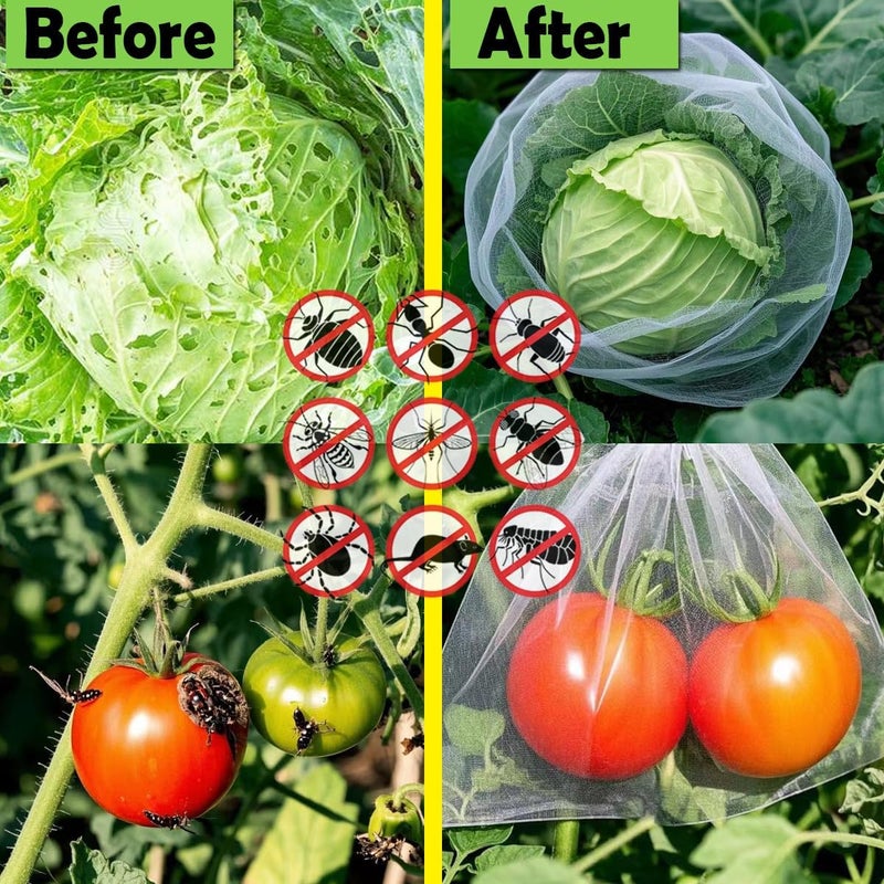 FARAER Garden Netting, Plant Covers 4x10Ft Net Ultra Fine Mesh Protection Netting for Vegetable Plants Fruits Flowers Crops Greenhouse Row Cover Raised Bed Barrier Screen Protection Net Cover - Image 3
