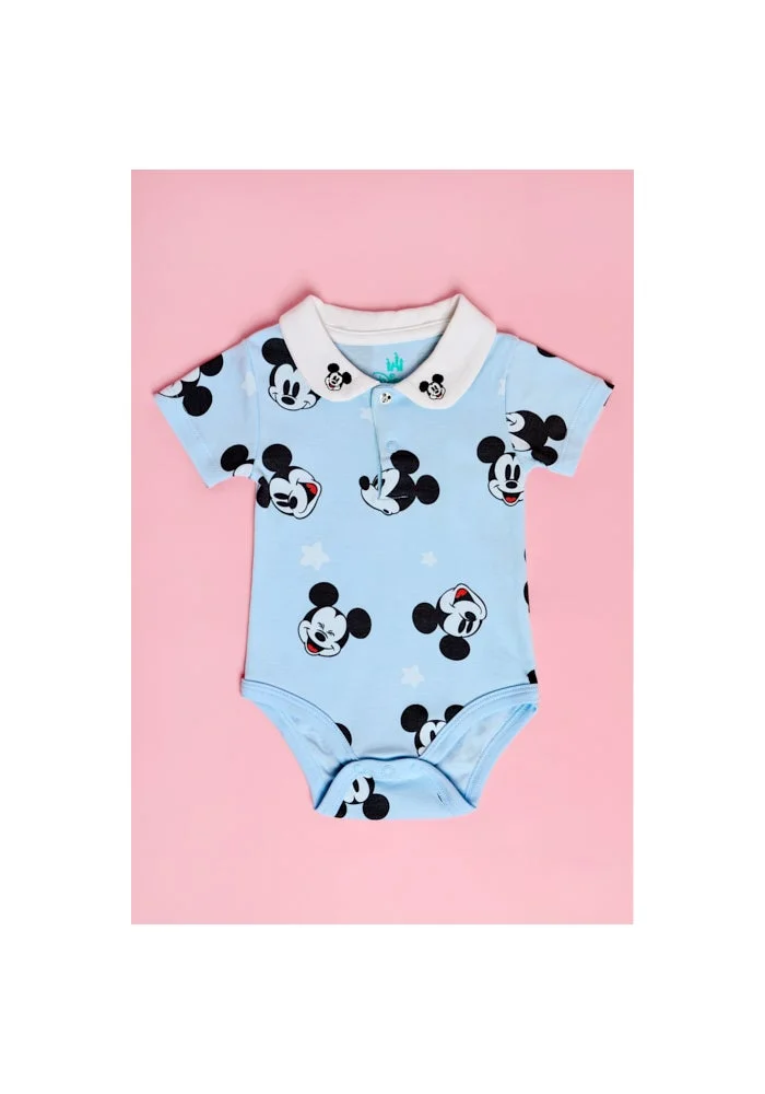 R&b Mickey Mouse Print Bodysuit