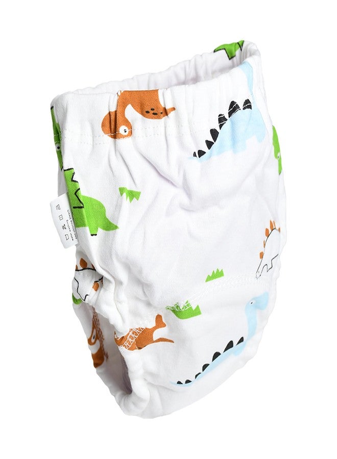 THE LITTLE LOOKERS Potty Training Pants for Babies I Reusable & Waterproof Pull up Underwear | Cloth Diaper for Babies for 6 Months - 12 Months - White - Dragon (Pack of 1)
