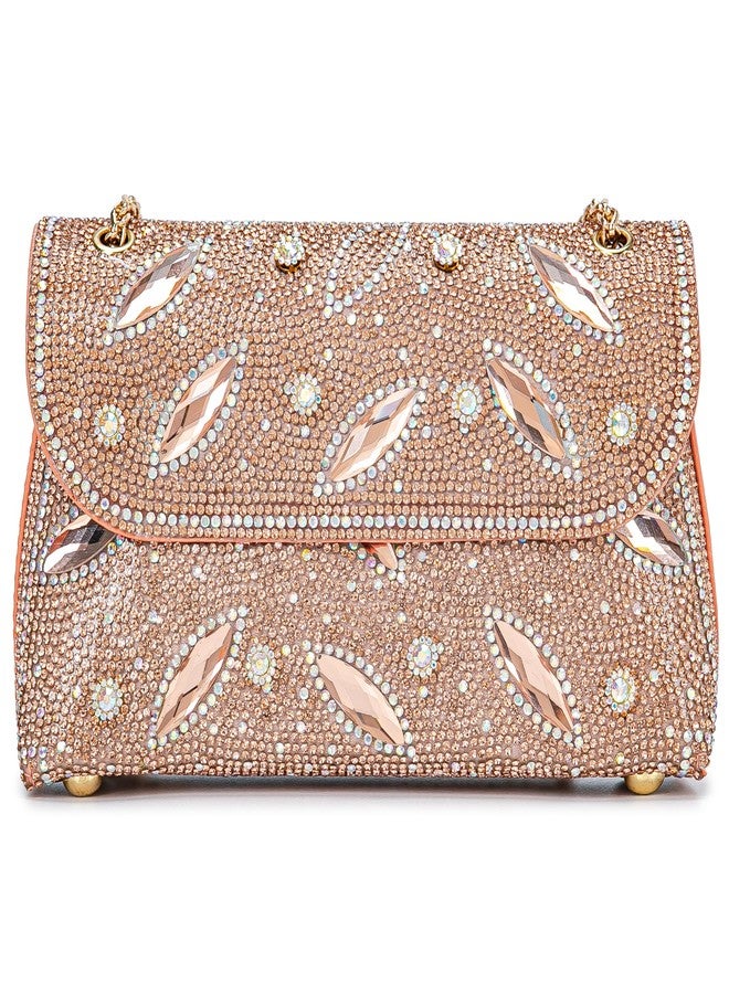 BBTT.ful Bling Bling Rhinestones Purses for Women Chain Shoulder Bags Sparkly Evening Bags for Cocktail Prom Party Wedding, Blue - Image 1